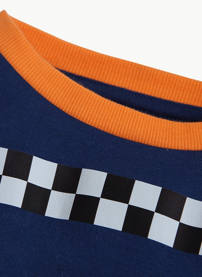 BONTOTS Infant Boys Speedy Racer Printed Organic Cotton Sweatshirt - Image 4